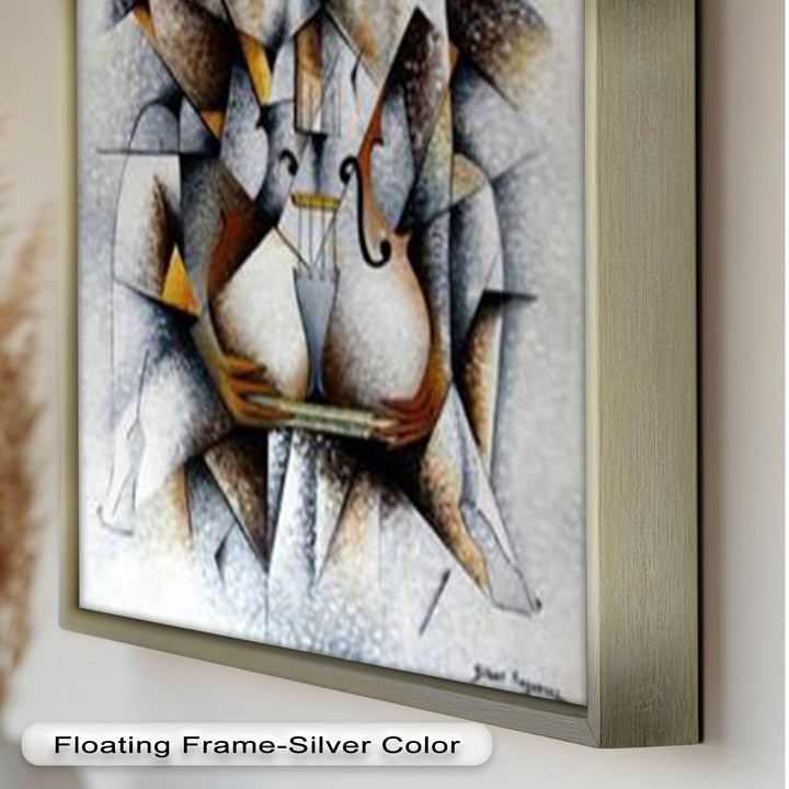 Cubist Harmony – Abstract Nude with Violin Motif Picasso Oil Painting