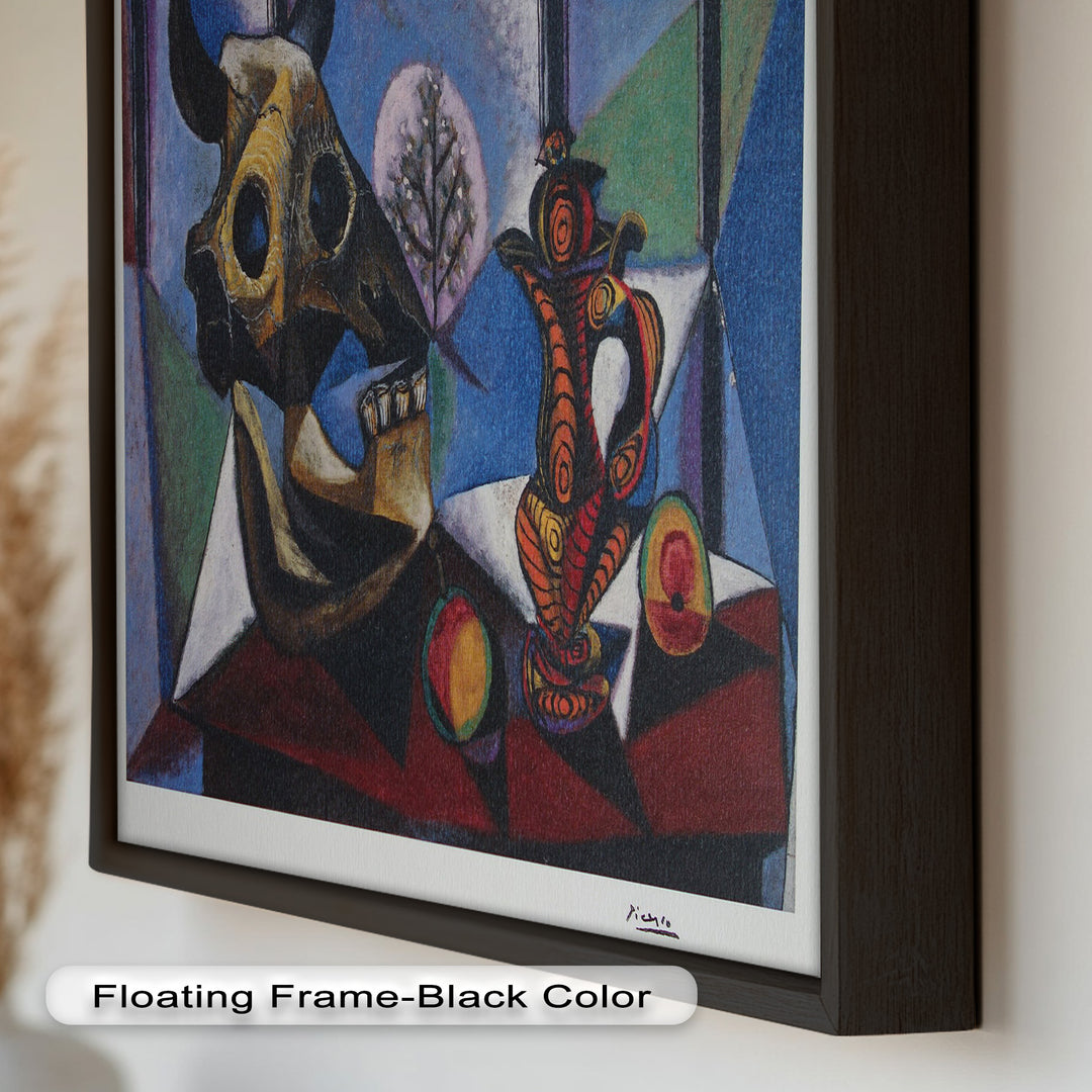 Still Life with Bull Skull – Symbolist Cubist Picasso Oil Painting