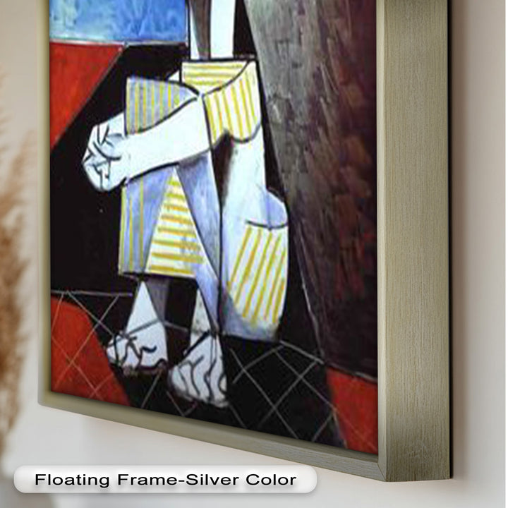 Seated Boy with Striped Garment – Picasso Oil Painting