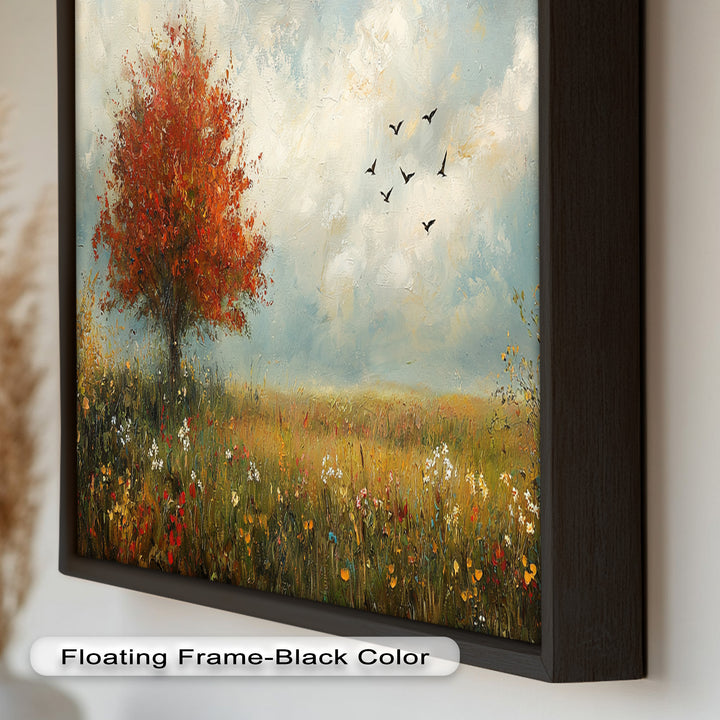 Autumn Serenity – Tree Landscape Oil Painting