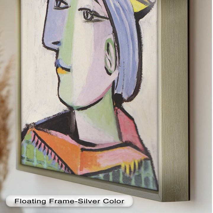 Tranquil Gaze – Picasso-Inspired Side Profile Oil Painting