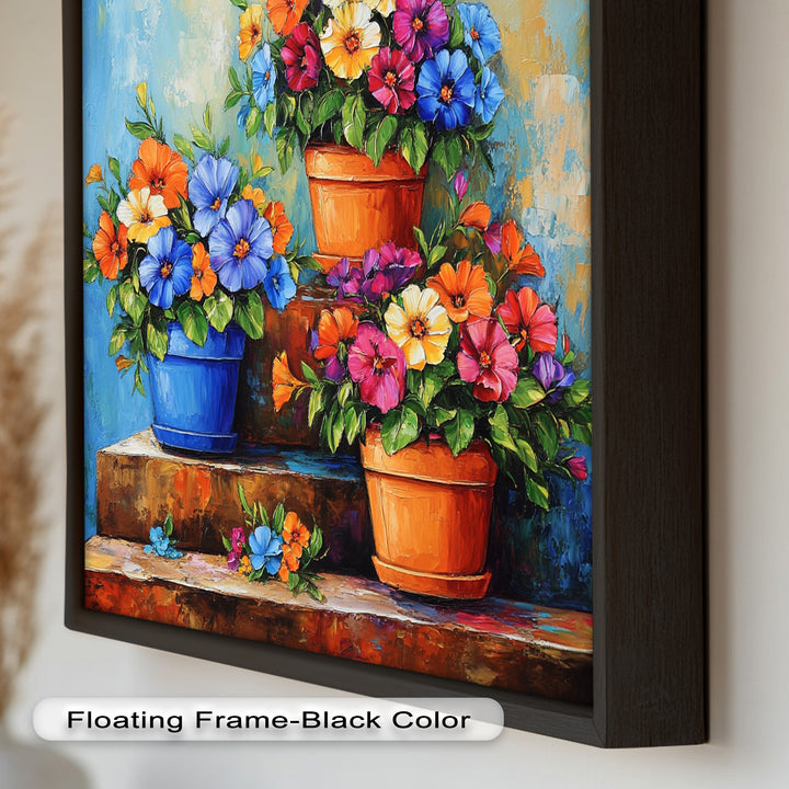 Flower Pots Wall Decor – Botanical Oil Paintings