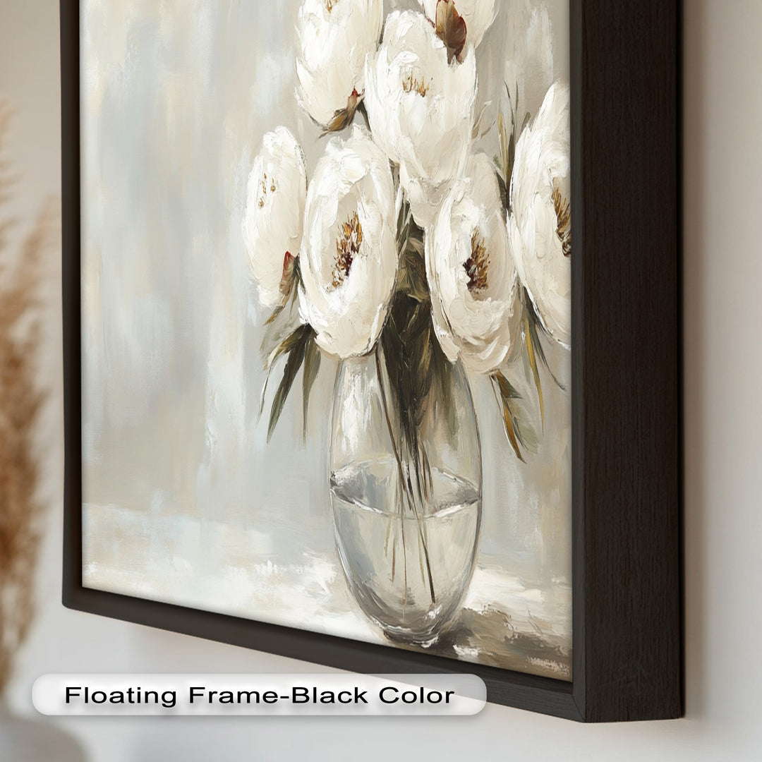 White Peony Bouquet – Floral Oil Paintings