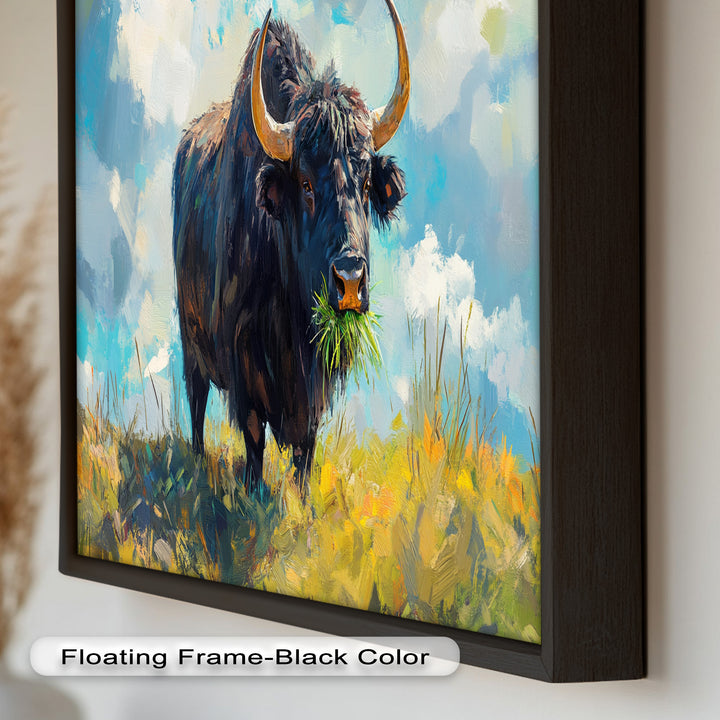 Highland Bull – Abstract Oil Painting