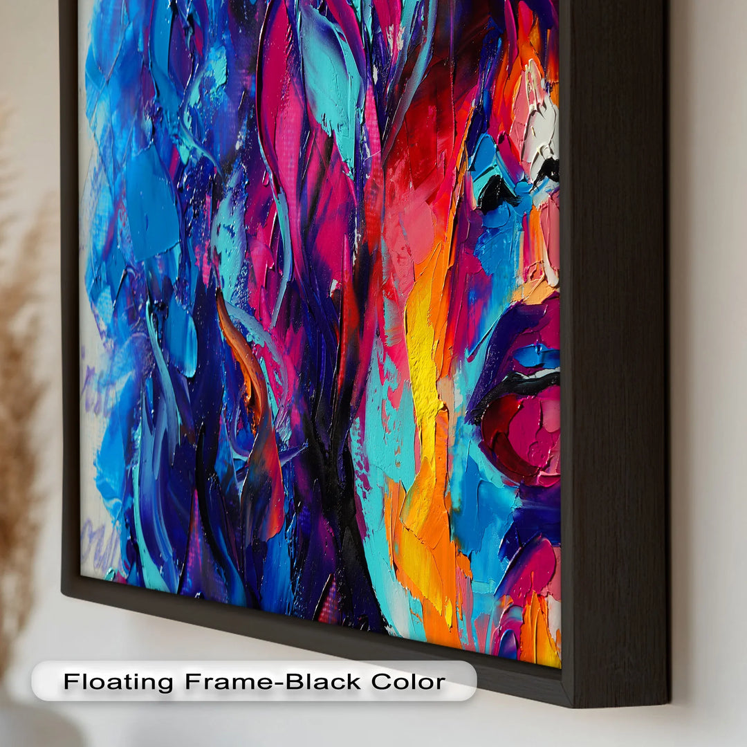 Colored Woman – Expressive Abstract Oil Painting - MyPhotoStation