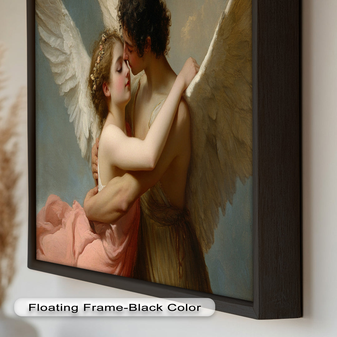 Heavenly Embrace – Cupid and Psyche Renaissance Love Oil Painting