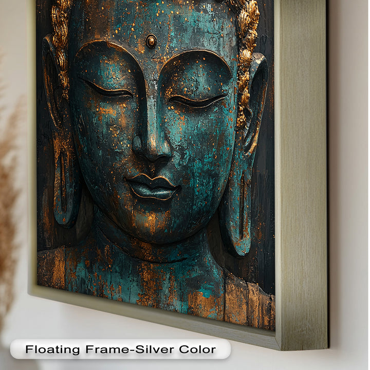 Buddha Portrait Wall Art – Religious Oil Painting