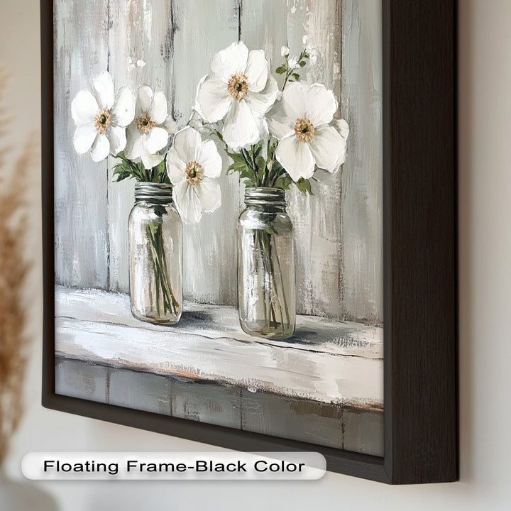 White Flower Jar Still Life – Floral Oil Paintings