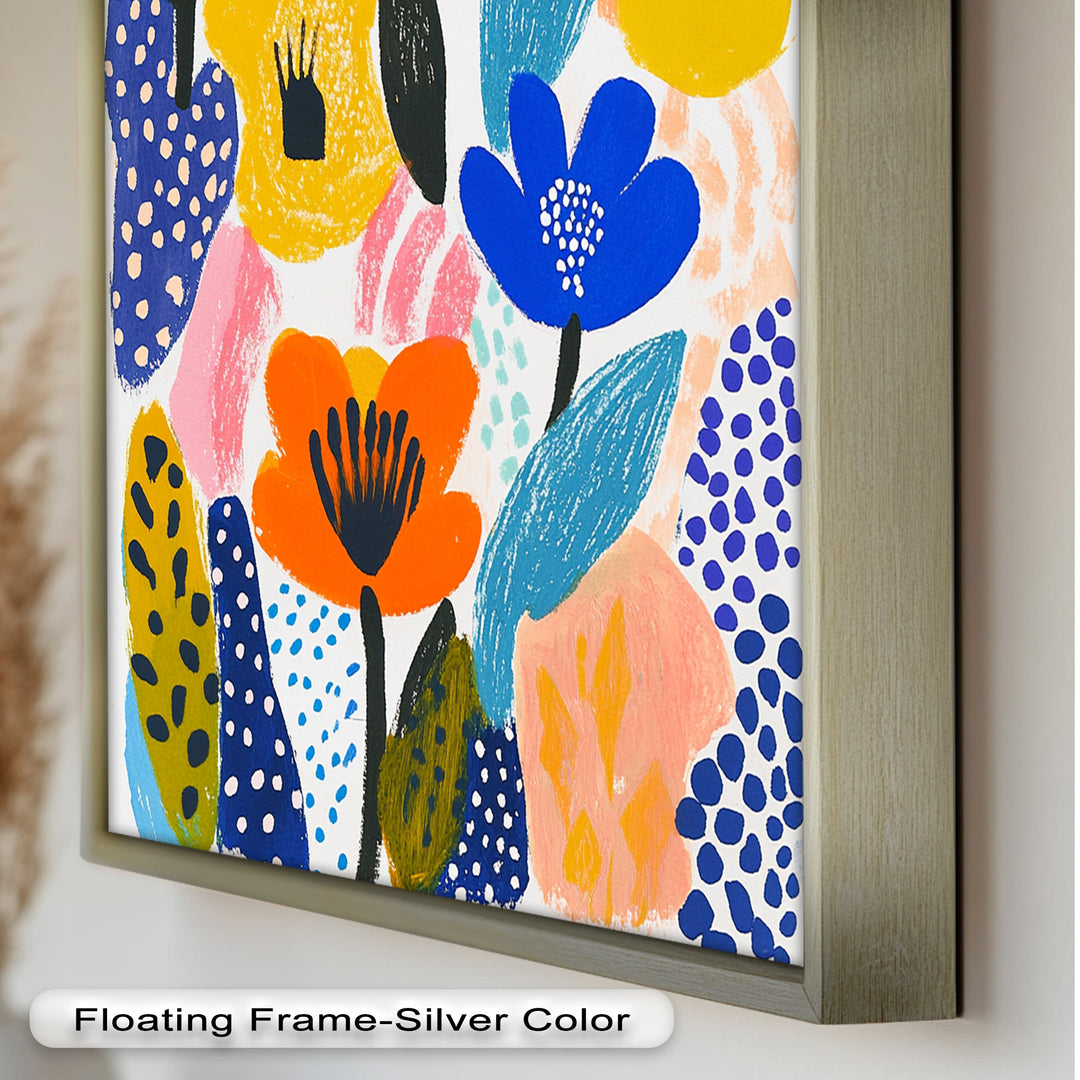 Bold Blooms in Boho Garden – Fauvist Floral Oil Painting