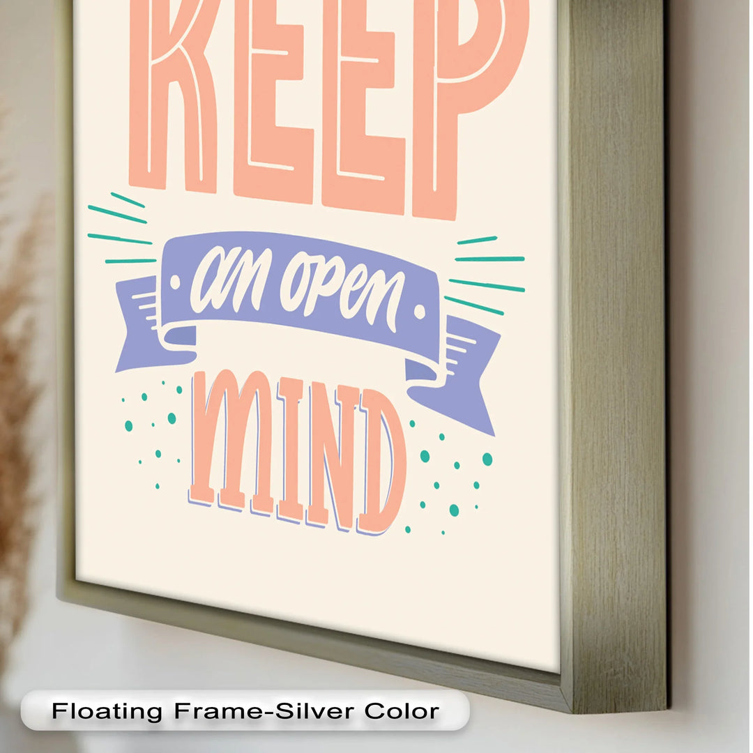 Always Keep an Open Mind – Pastel Typography Oil Painting - MyPhotoStation