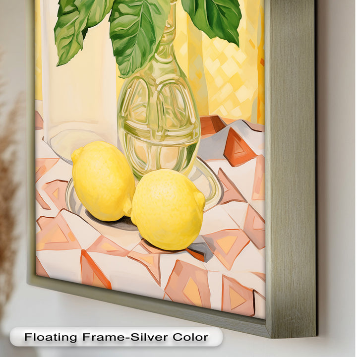 Lemon & Green Leaf Decor - Still Life Oil Painting