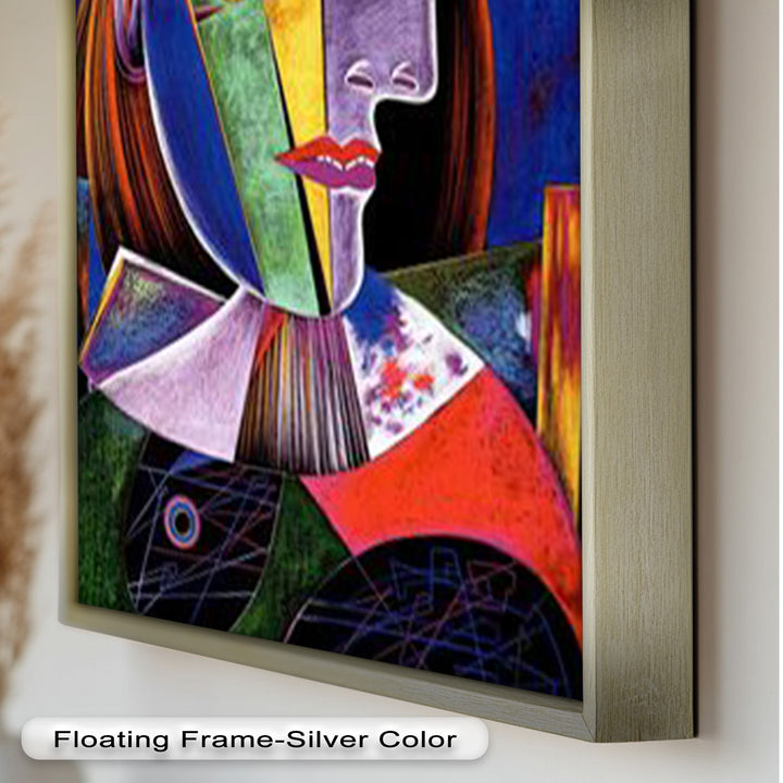 Vibrant Woman with a Flower Hat – Picasso Oil Painting