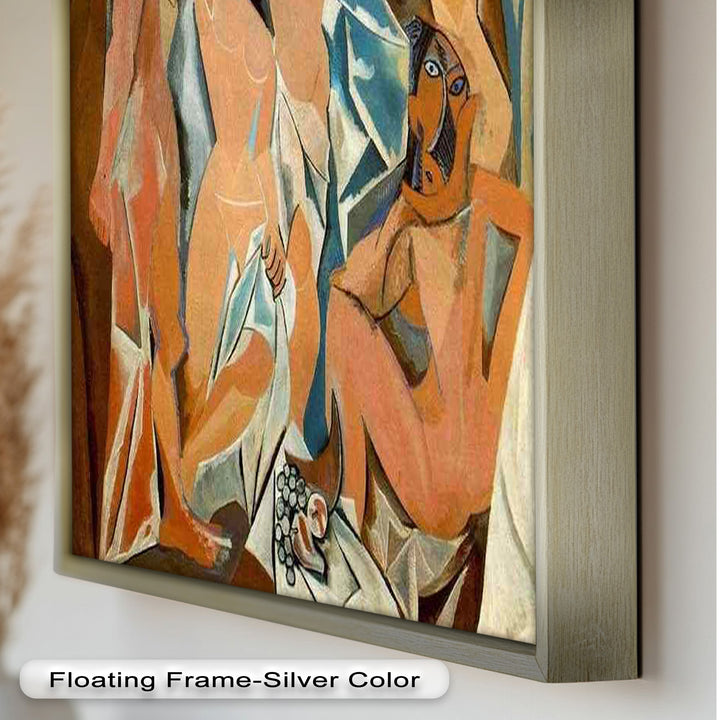 Echoes of Les Demoiselles – Picasso-Inspired Cubist Nude Figures Oil Painting