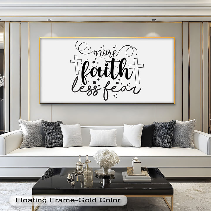 More Faith Less Fear – Christian Bible Oil Painting