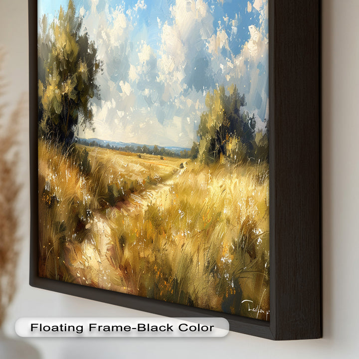 Nostalgic Landscape Framed Art – Nature Oil Painting