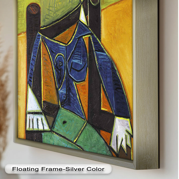 Woman in a Spiral Hat – Picasso-Style Cubist Oil Painting