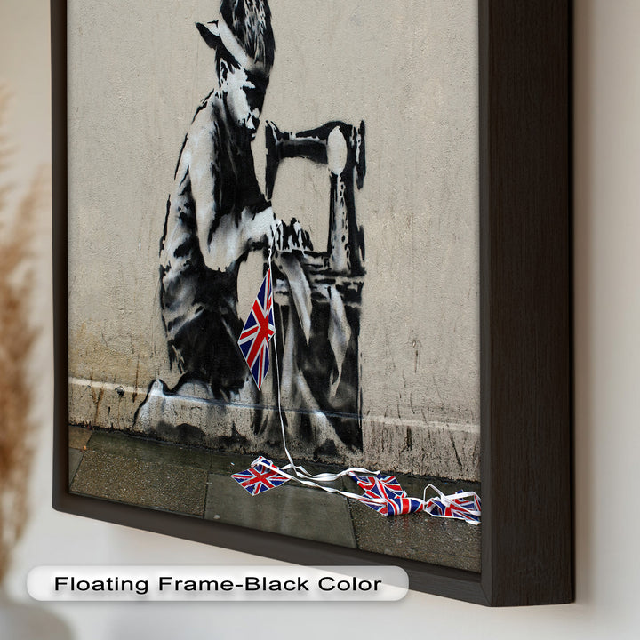 Stitched Allegiance – Banksy Oil Painting
