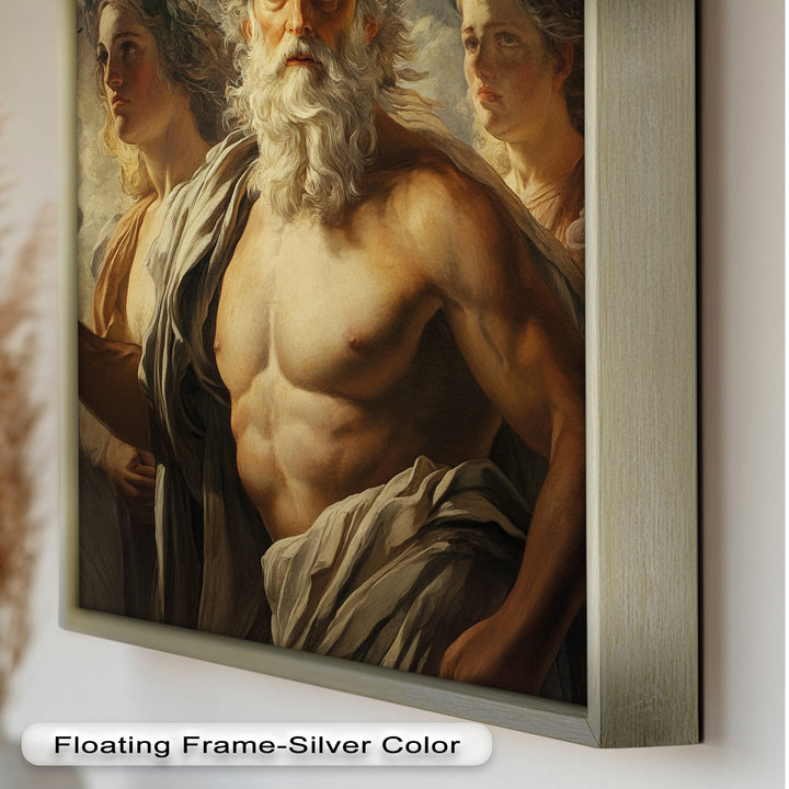 Zeus zwischen den Wolken - Mythologie Ölgemälde