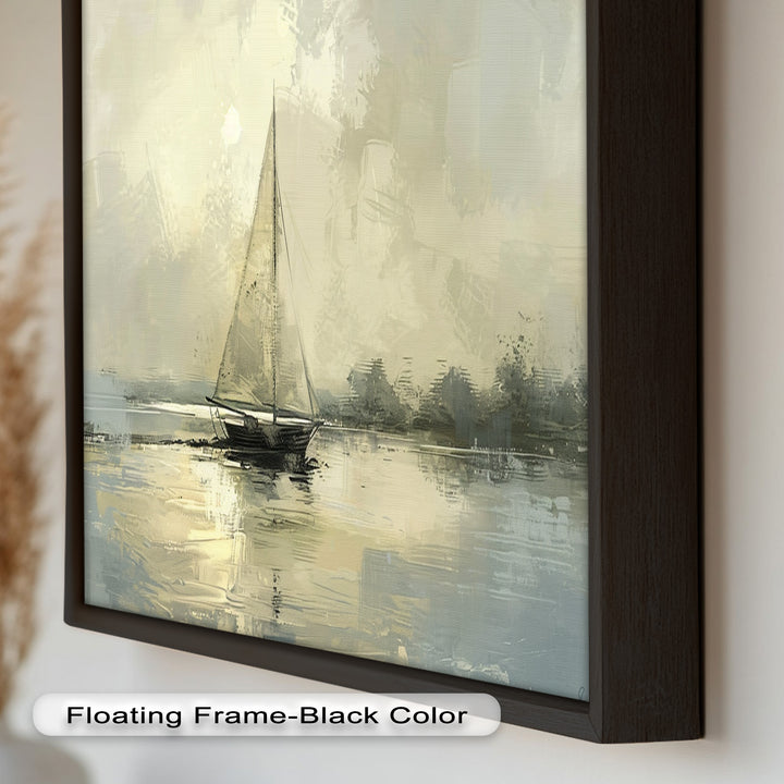 Vintage Sailboat Sailing Ocean – Timeless Nautical Oil Painting
