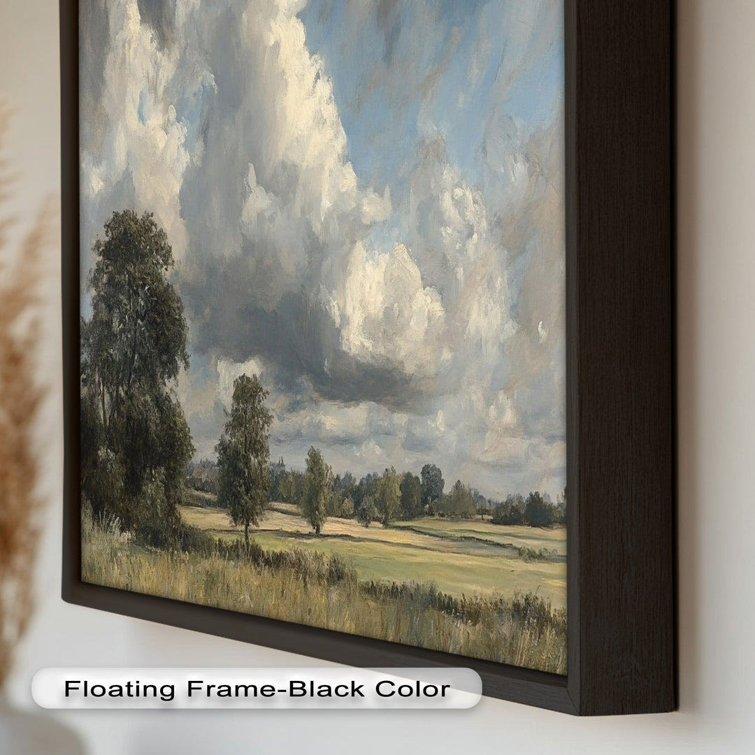 Stürmische ländliche Landschaft – Dramatischer Himmel Ölgemälde
