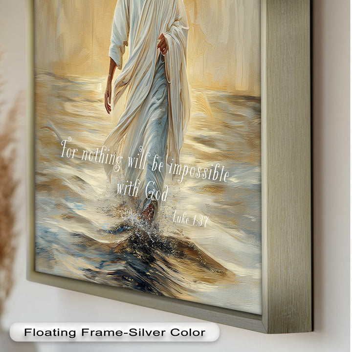 Luke 1:37 – Nothing Is Impossible Bible Verse Oil Painting