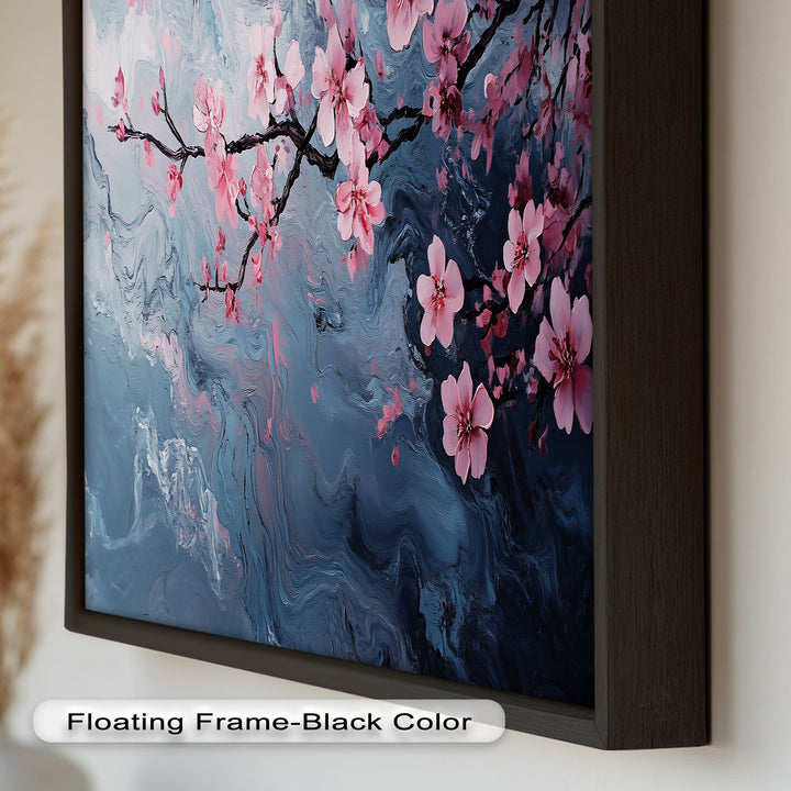 Cherry Blossom Branch Wall Art – Floral Oil Painting