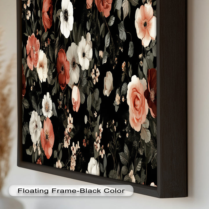 Vintage Garden Blooms Wall Art – Floral Oil Painting