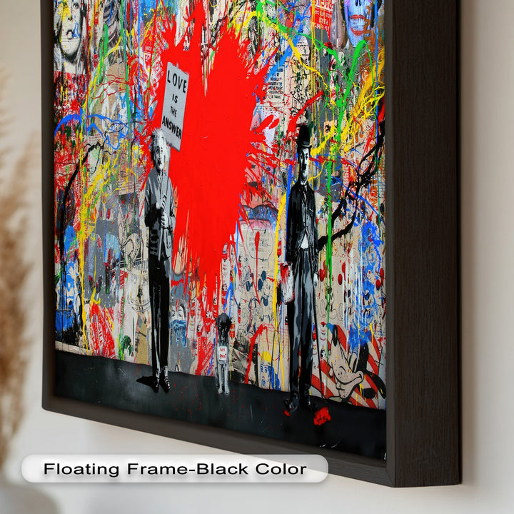 Love Is the Answer – Color Explosion Banksy Oil Painting