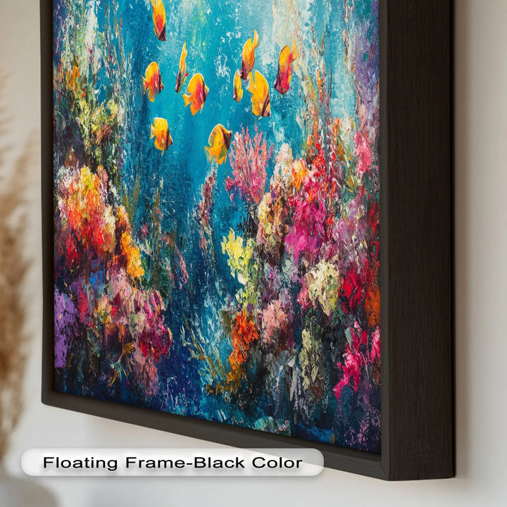 Golden Fish Among Coral Blooms – Animal Oil Painting - MyPhotoStation