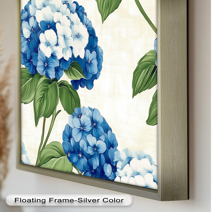 Blue and White Blooming - Flower Oil Painting