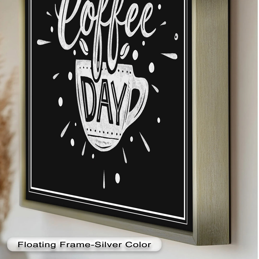 Happy Coffee Day – Fun Typography Oil Painting - MyPhotoStation