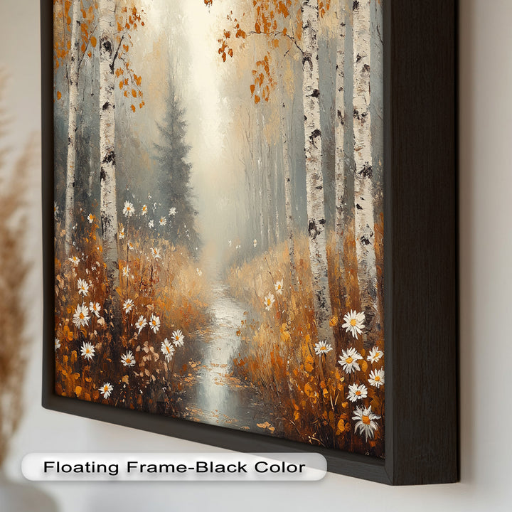 Golden Fall Leaves – Serene Autumn Oil Painting