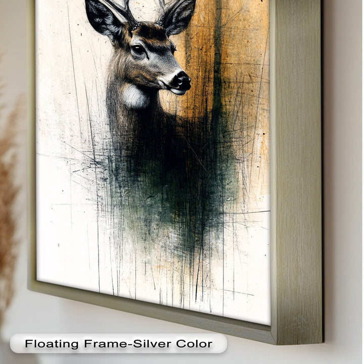 Majestic Deer Portrait - Animal Oil Painting