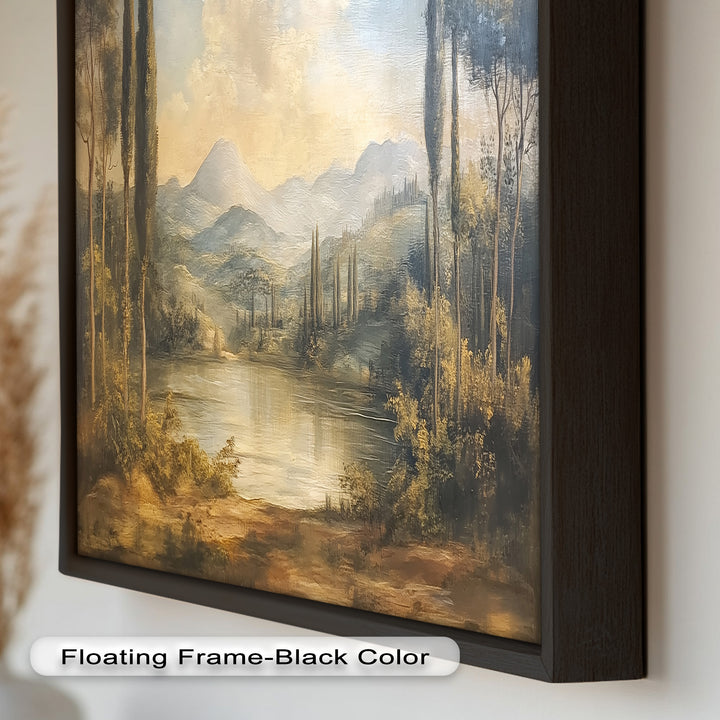 Lake Landscape Wall Art – Classic Nature Oil Painting