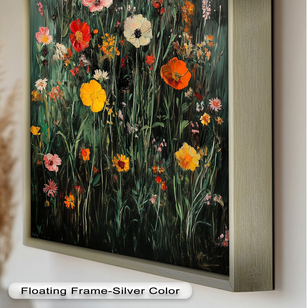 Wild Meadow Bloom – Colorful Field Flowers Flower Oil Painting