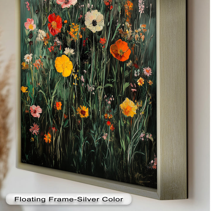 Wild Meadow Bloom – Colorful Field Flowers Flower Oil Painting