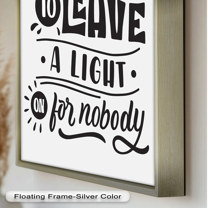 Leave a Light On – Typography Oil Painting - MyPhotoStation