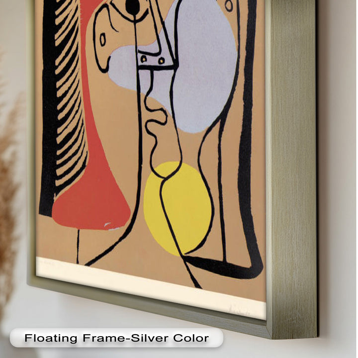 Fragmented Gaze – Minimalist Cubist Portrait Picasso Oil Painting