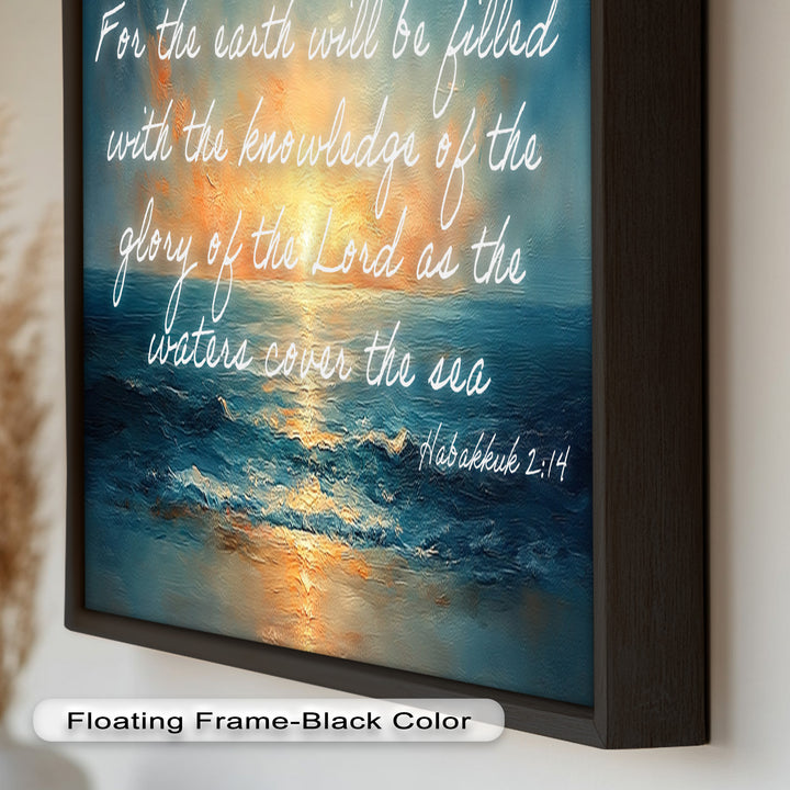 Habakkuk 2:14 – The Glory of the Lord Bible Verse Oil Painting