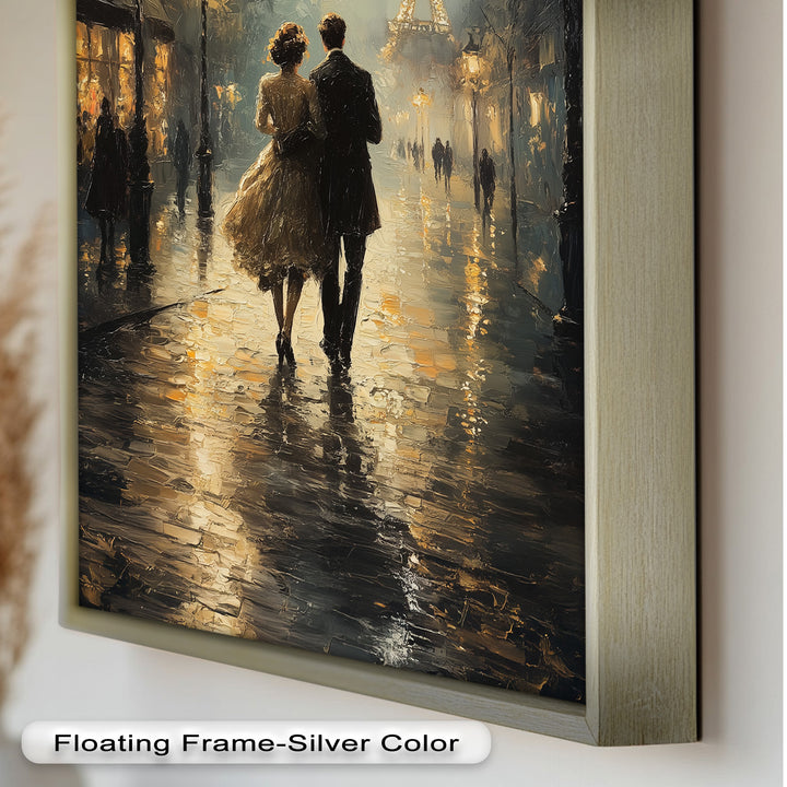 Romantic Couple in Evening Light - Love Oil Painting
