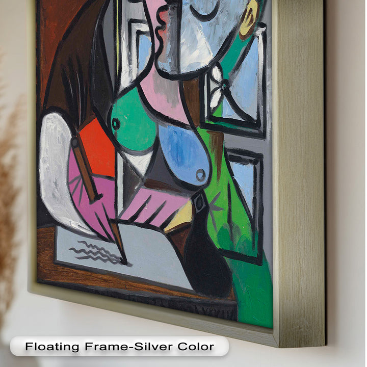 Dreaming Scribe – Woman Writing by the Window Picasso Oil Painting