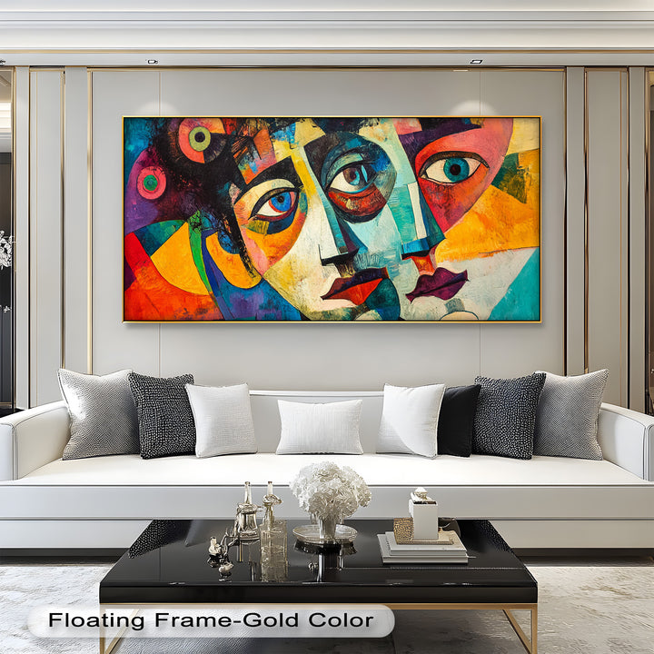 Fragmented Reflections – Abstract Oil Painting