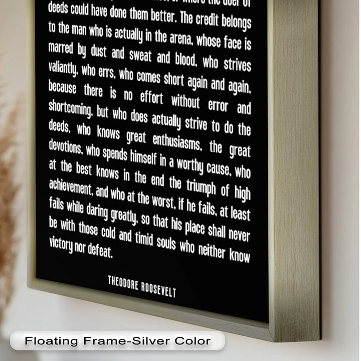 The Man in the Arena – Typography Oil Painting - MyPhotoStation