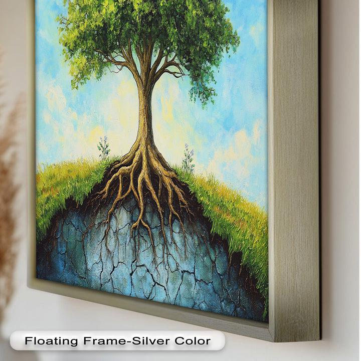 Firmly Planted – Tree of Faith with Roots Oil Painting