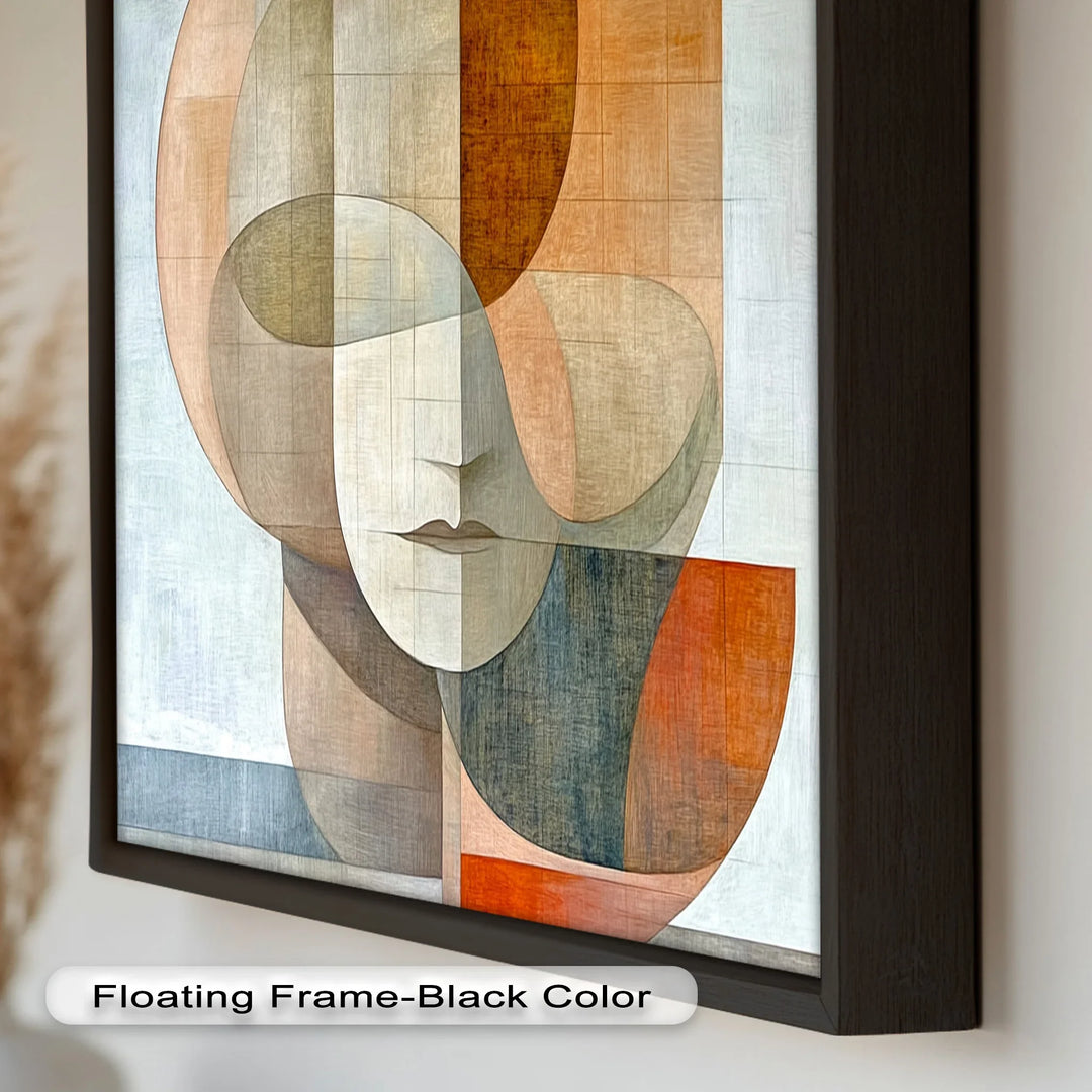 Geometric Face Portrait – Modern Abstract Oil Painting - MyPhotoStation