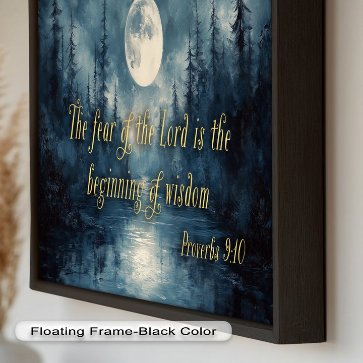Proverbs 9:10 – The Fear of the Lord Bible Verse Oil Painting