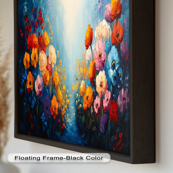 Multicolor Wild Bloom Explosion - Flower Oil Painting