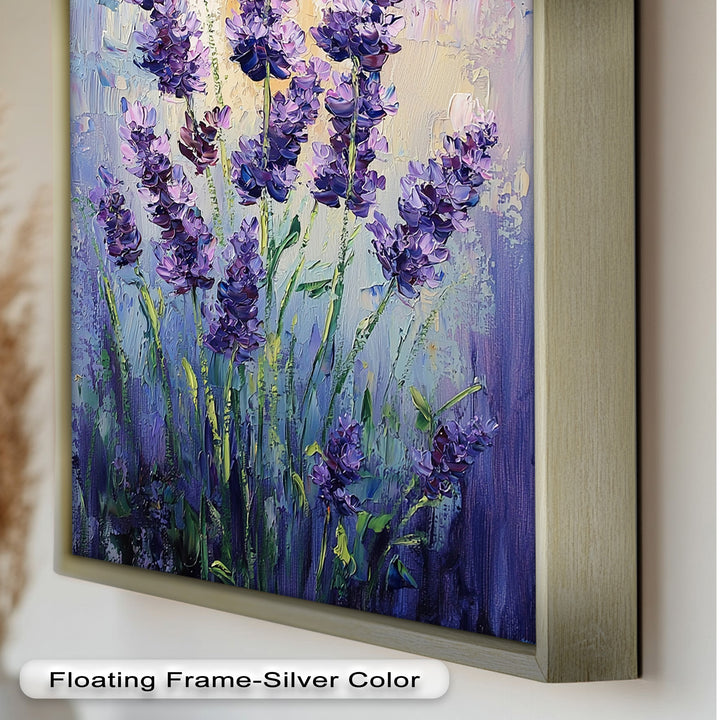 Impressionist Lavender Stalks - Flower Oil Painting