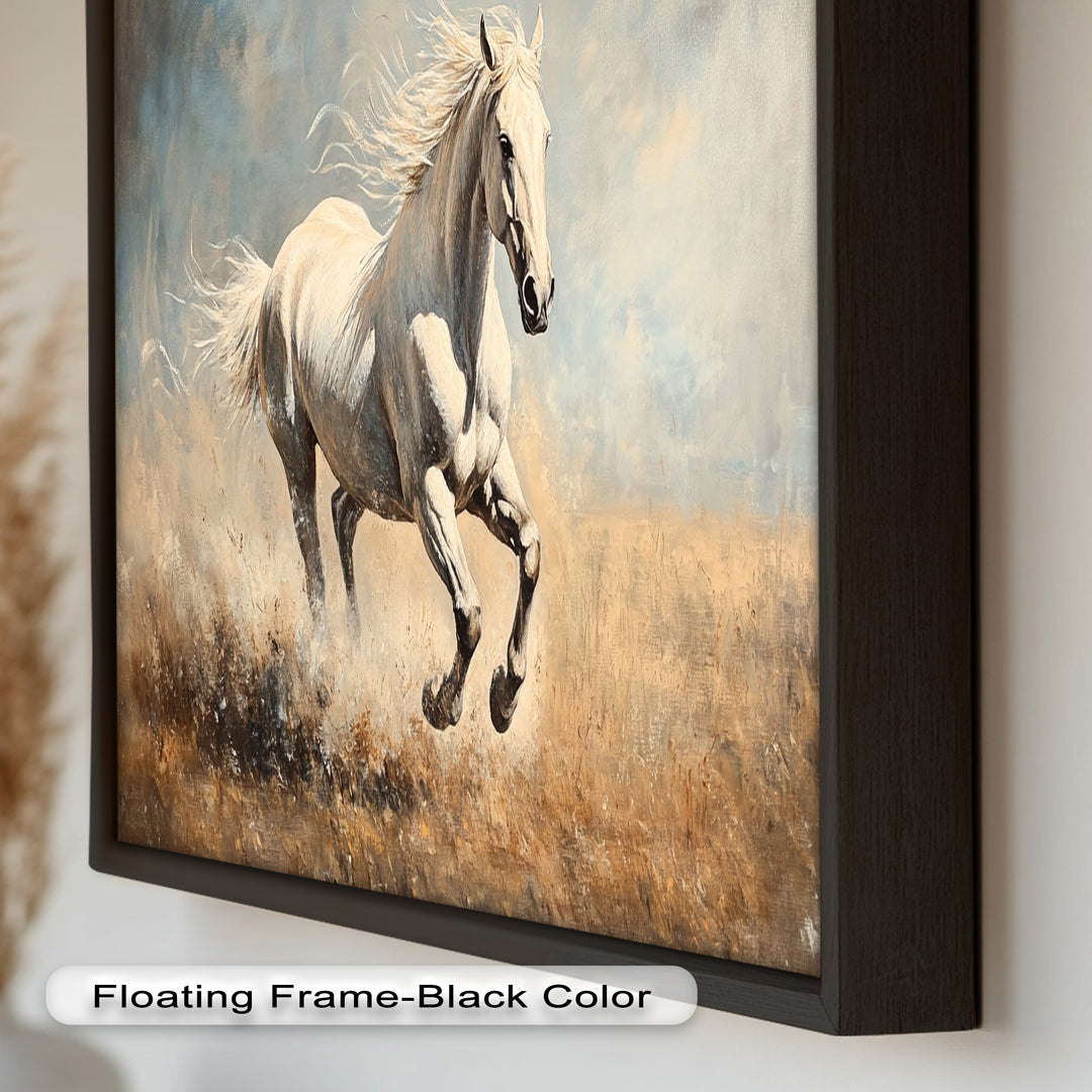 White Stallion Art – Horse Oil Painting