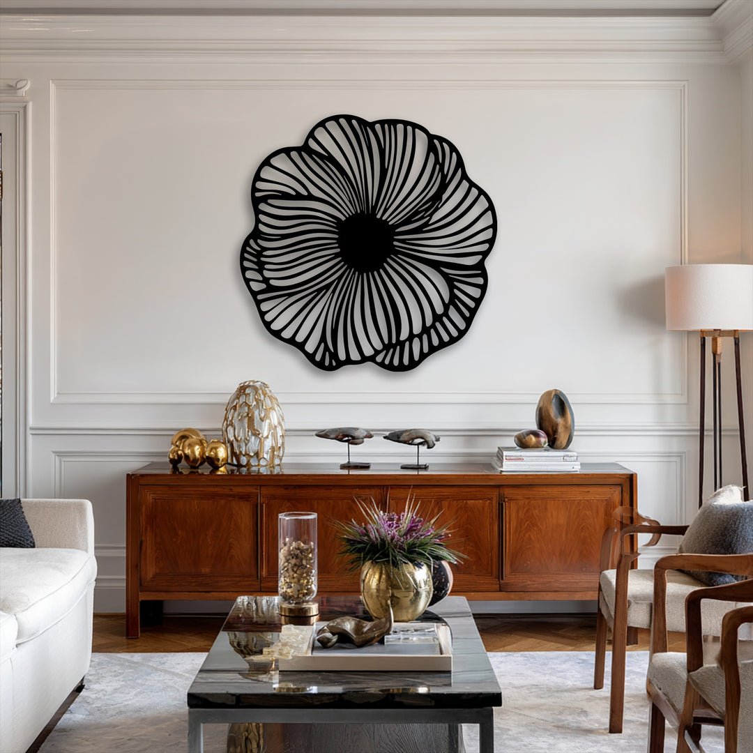 Abstract Floral Metal Wall Art – Modern Organic Wall Decor